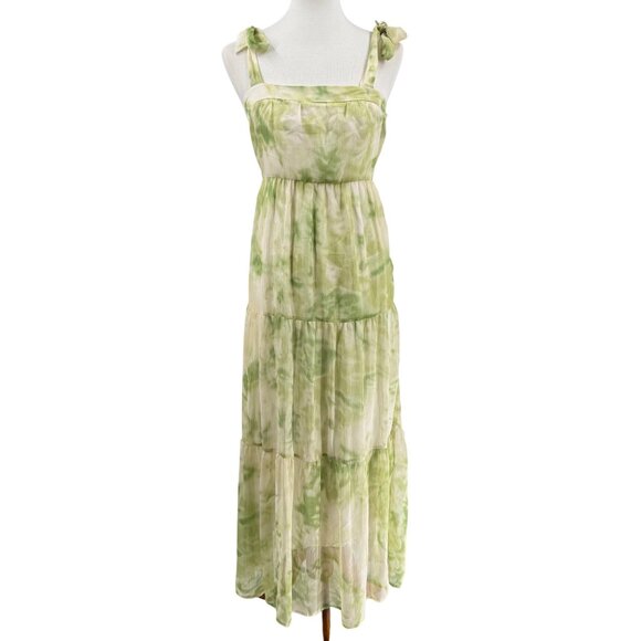 Line & Dot Dresses & Skirts - Line & Dot Green Tie-Dye Maxi Dress XS